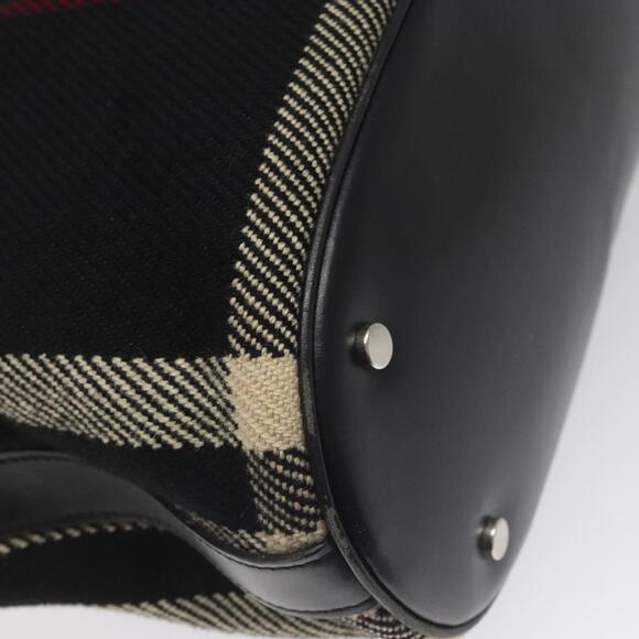 Burberry Nova Check Hand Bag Wool Black - Picture 16 of 16